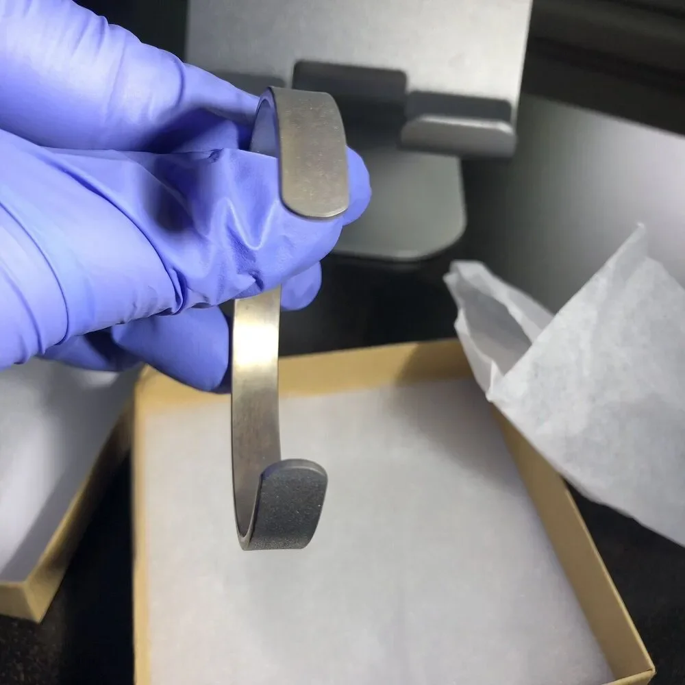 Sterling Silver Boho Cuff Bracelet - Stackable Handmade Southwest Chic Bangle - Picture 6 of 8